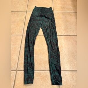 Green and Black Patterned Leggings